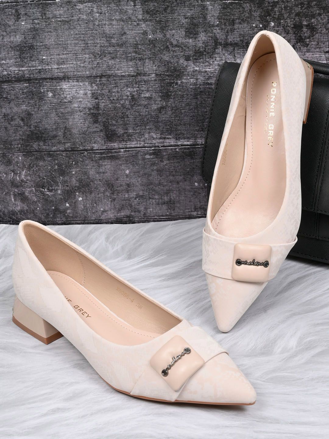 Ronnie Grey Women Printed Block Heels