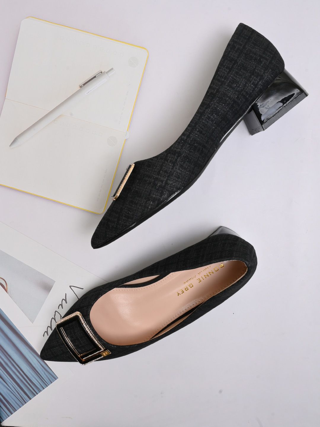 Ronnie Woven Design Block Pumps