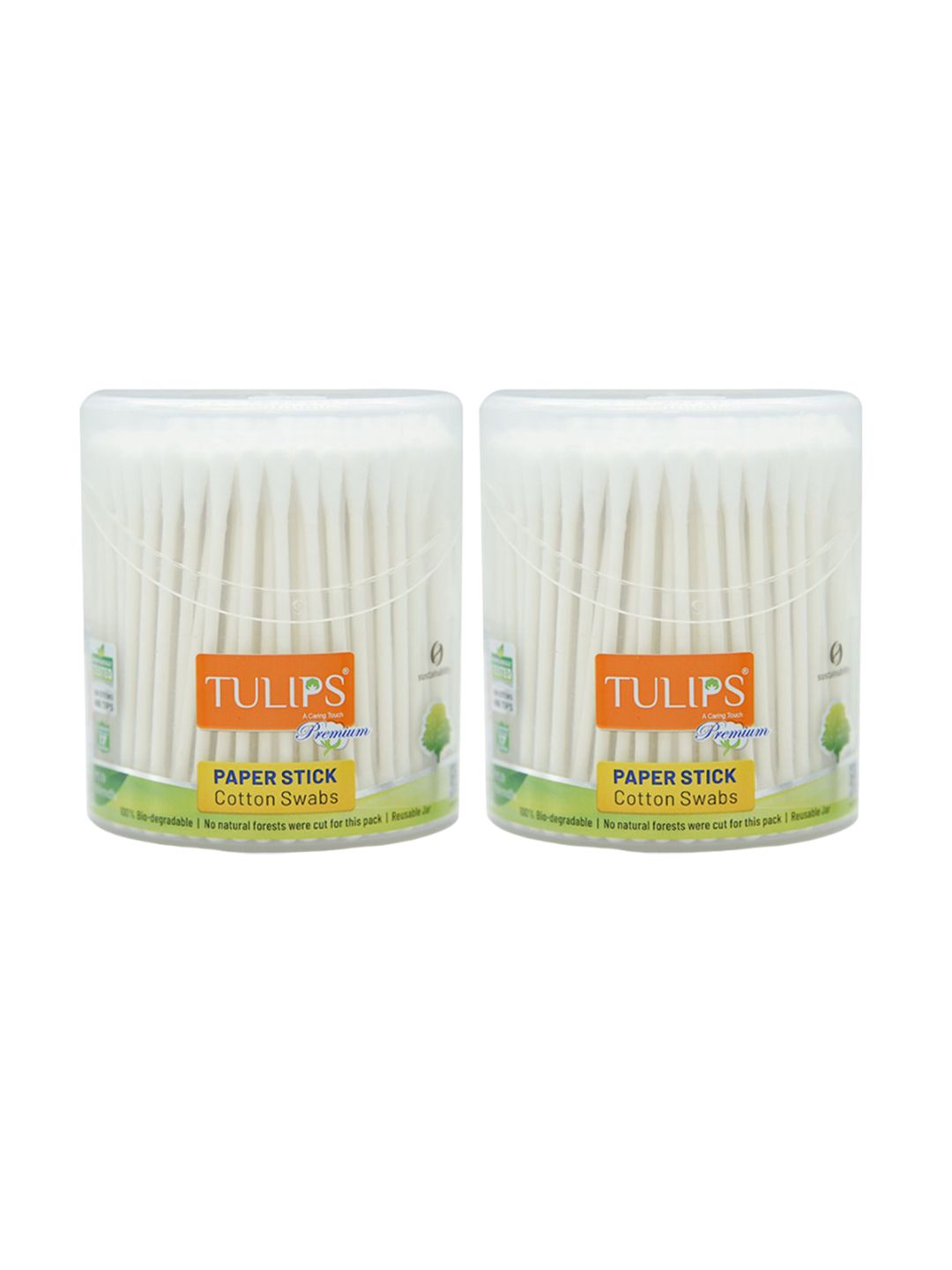 TULIPS Set Of 2 Premium Cotton Ear Buds - 200 Sticks Each