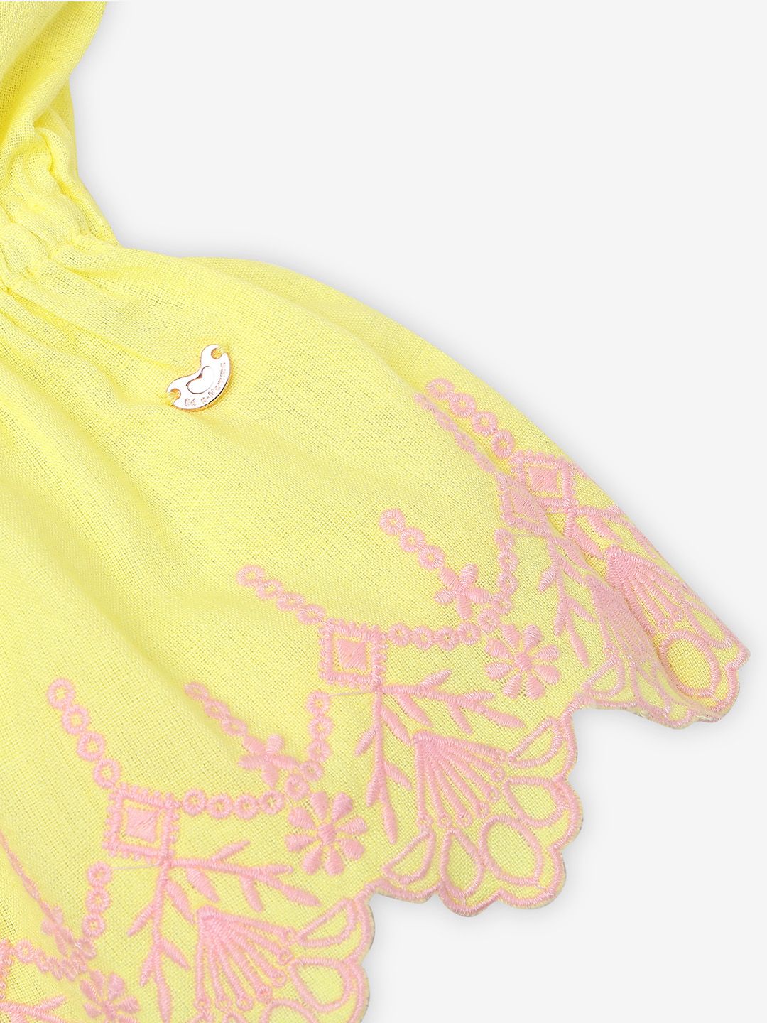Embroidered Ord Pure Cotton Top with Shorts 6