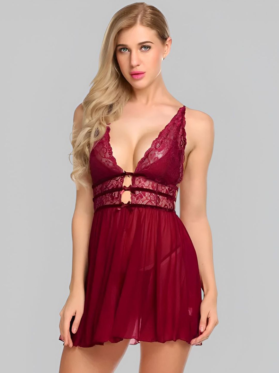 Buy Broiden Women Self Design Shoulder Straps Baby Doll -  - Apparel for Women