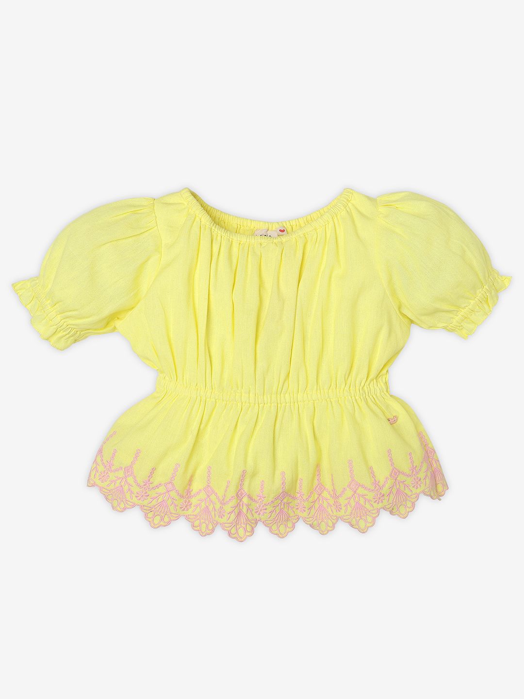 Embroidered Ord Pure Cotton Top with Shorts 2