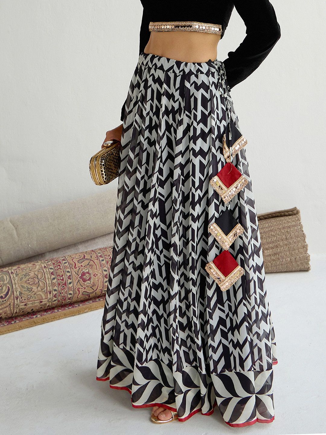 Shae by Embellished Sequinned Ready to Wear Lehenga & 7