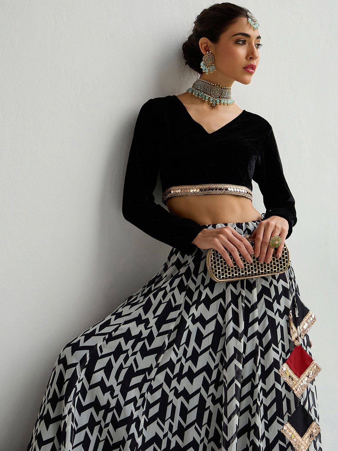 Shae by Embellished Sequinned Ready to Wear Lehenga & 6