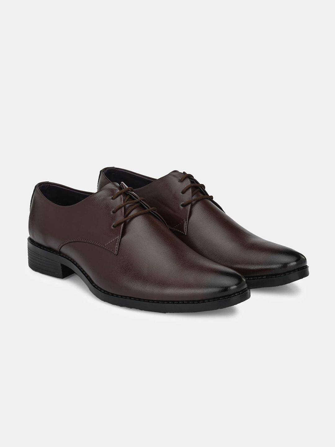 LeatherKraft Men Solid Formal Derbys