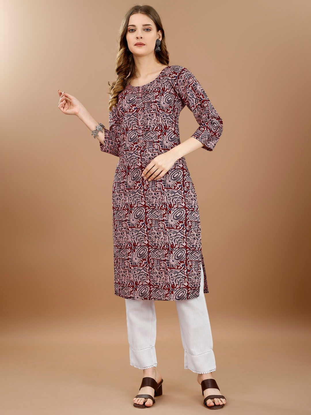 KUNDAN FAB Women Cotton Ethnic Motifs Printed Kurta