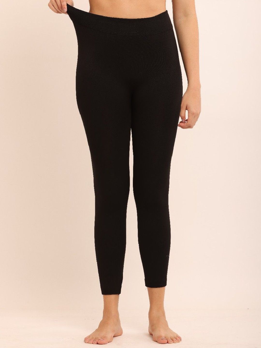 Poftik High-Waist Ankle-Length Stretchable Fleece Stockings