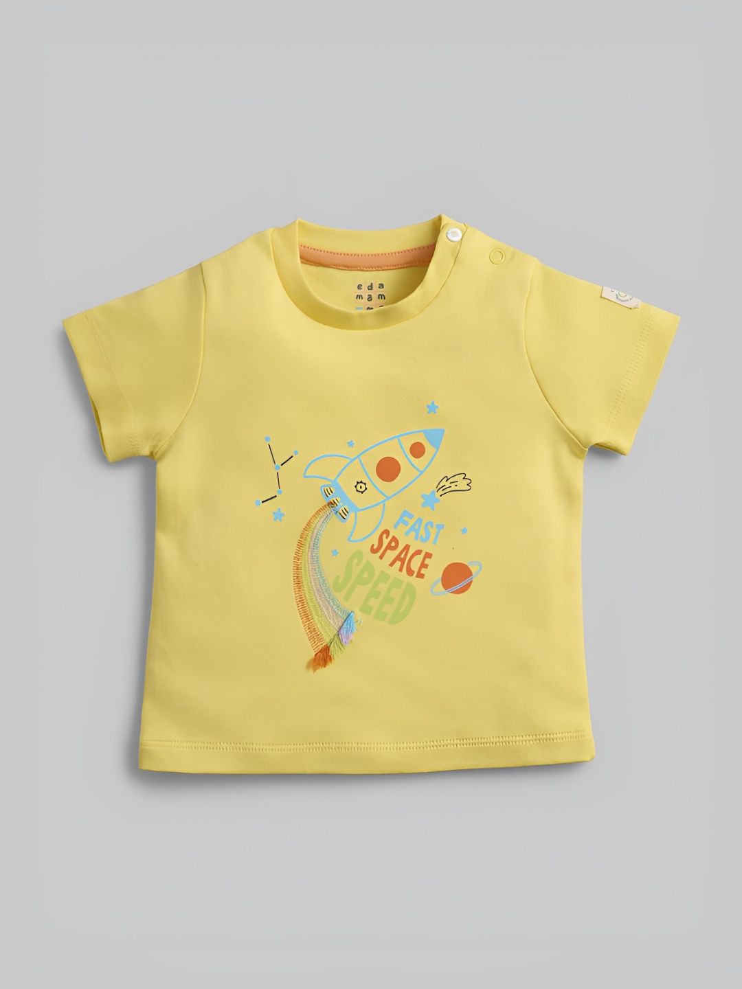Ed-a-Mamma Baby Unisex Kids Bio Finish Graphic Printed Round Neck Cotton T-shirt