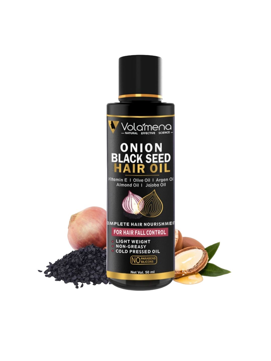 Volamena Onion Black Seed Hair Oil For Hair Fall Control - 50 ml