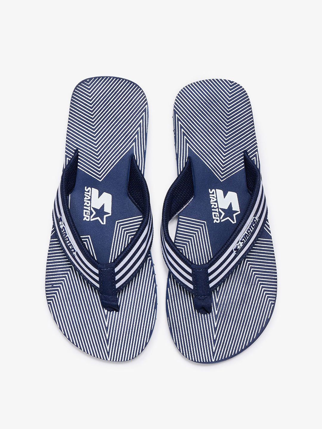 STARTER Men Striped Thong Flip-Flops