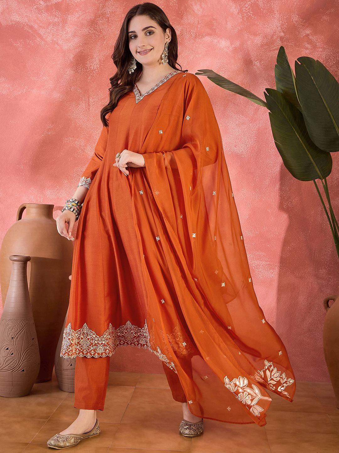 Sequence Embroidered Kurta Pant With Dupatta 5
