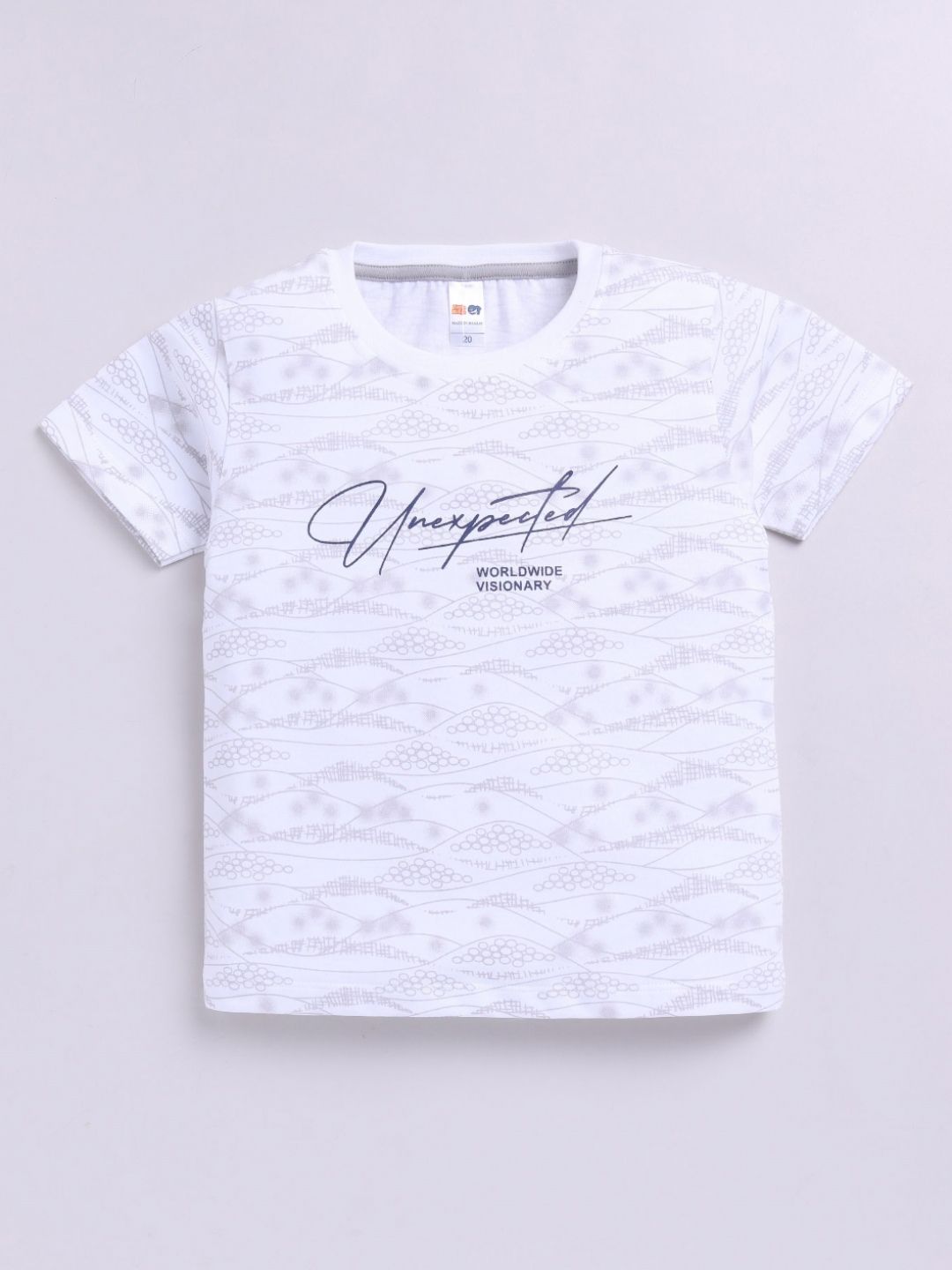 LITTLE NINJA Boys Graphic Printed Round Neck Cotton T-shirt