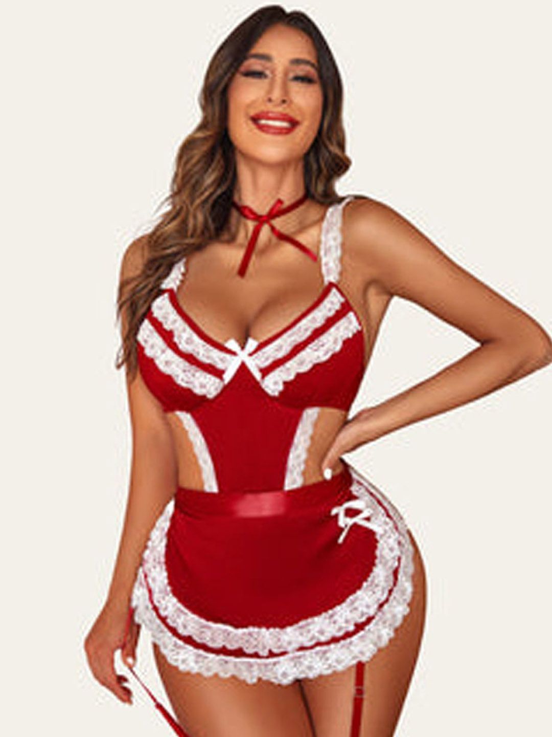 TrendVerse Women Self Design Baby Doll
