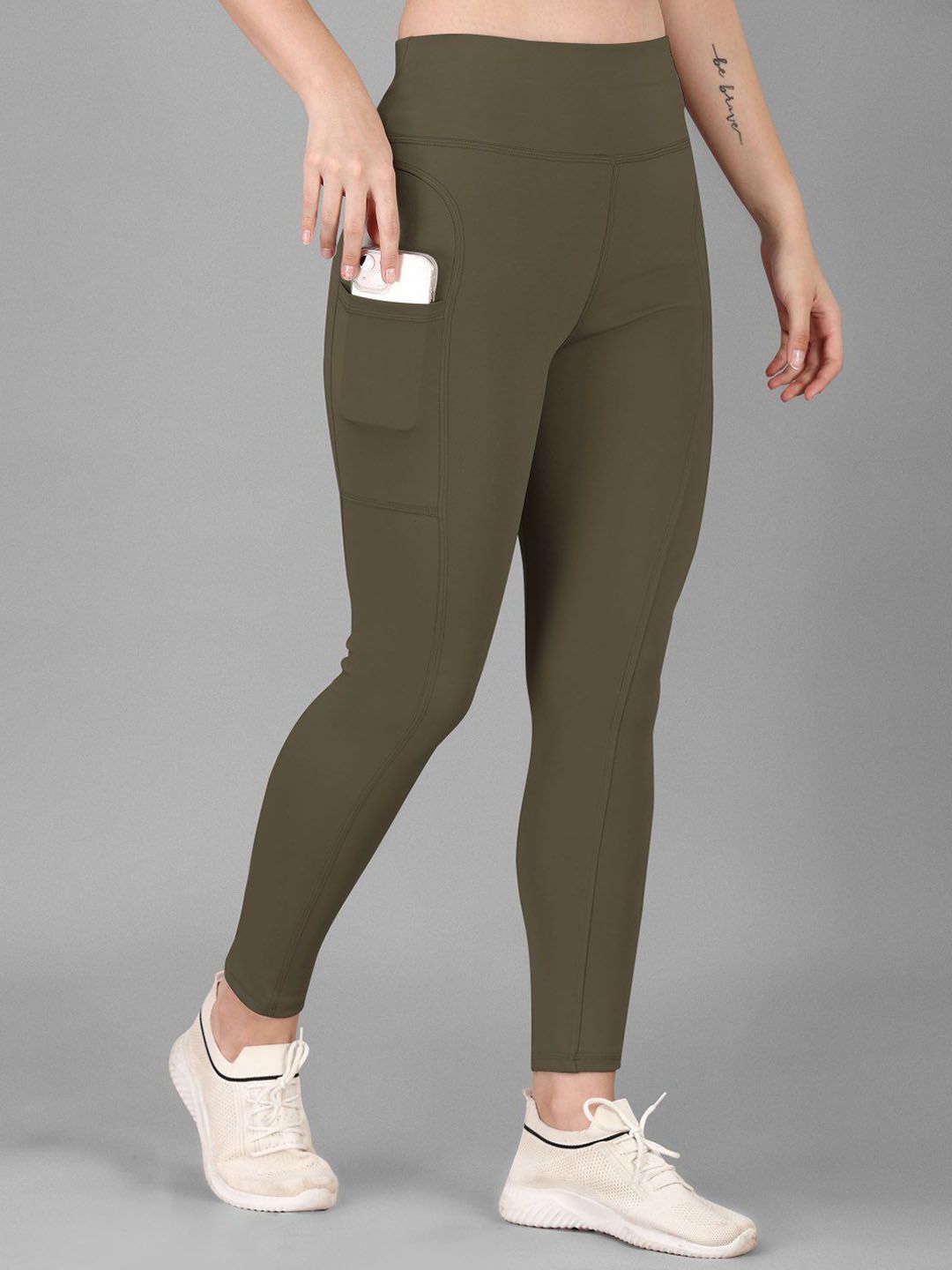 POOJARAN SAREE High Waist Yoga Tights
