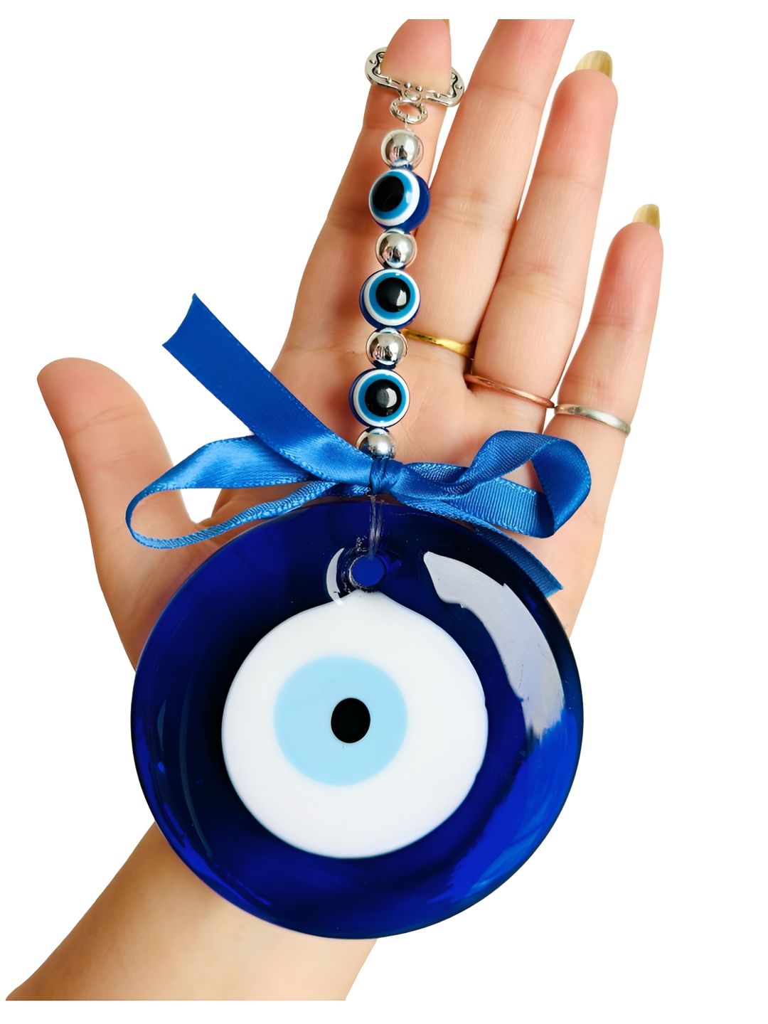 WARMINGO DE Evil Eye Glass Glossy Hanging Hall Wall Hangings-6.7In