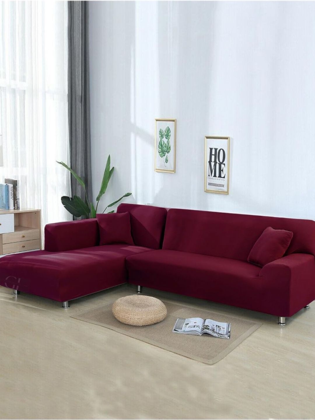 Buy GIFTS ISLAND Soft Fabric & Super Stretchy Polyester 2PC 6 Seater Sofa Cover 87x96In -  - Home for Unisex