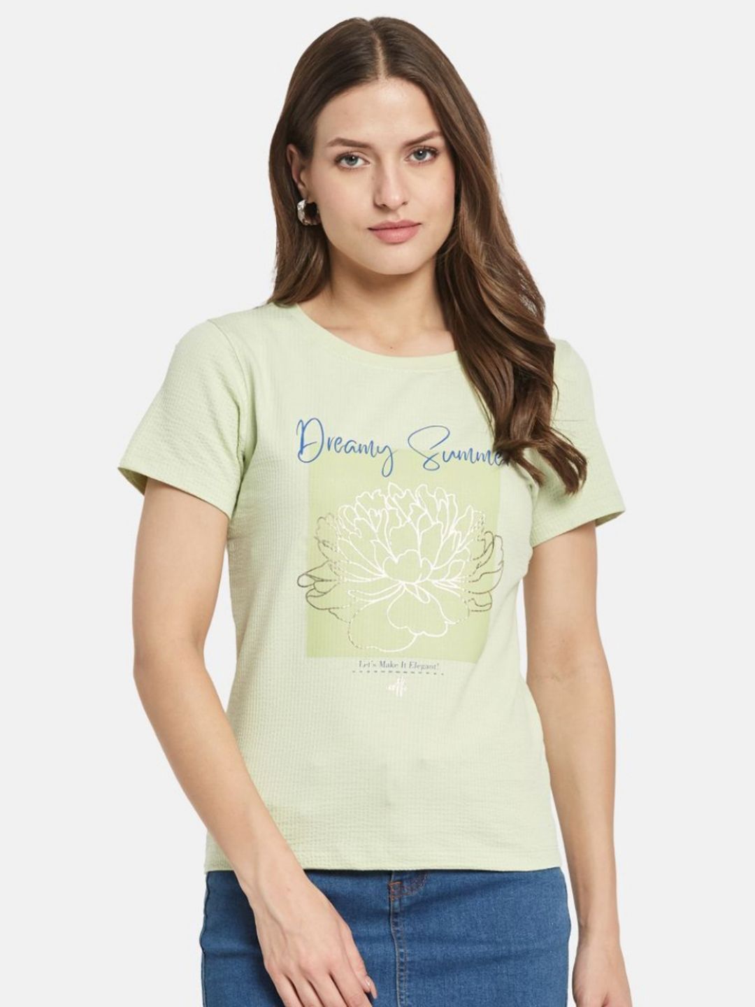 METTLE Women Floral Printed T-shirt