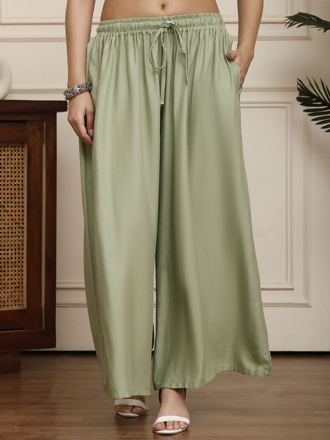 Valles365 by S.C. Women Flared Ethnic Palazzos