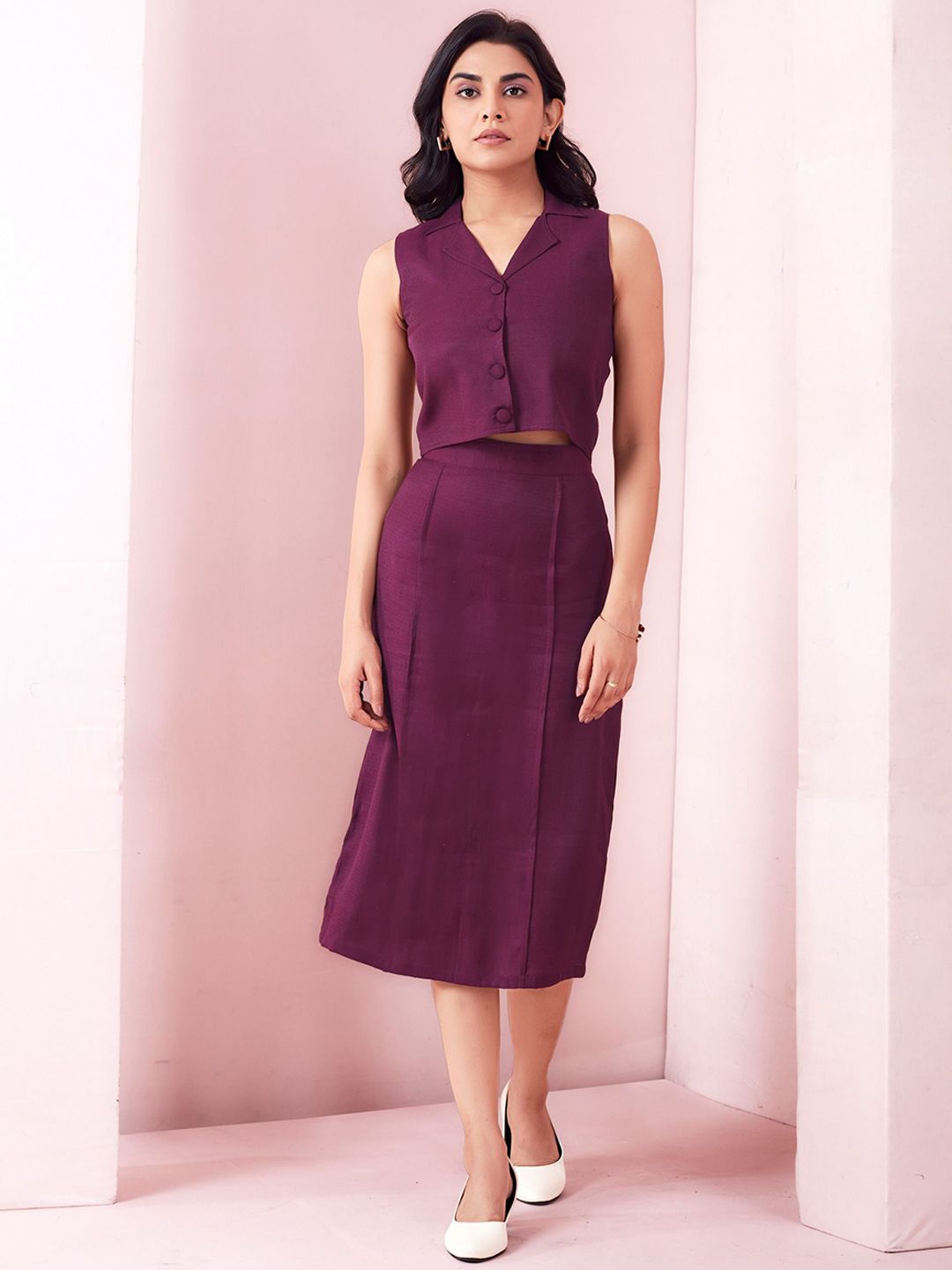 ASILYN Waistcoat & Midi-Length Skirt Co-Ords