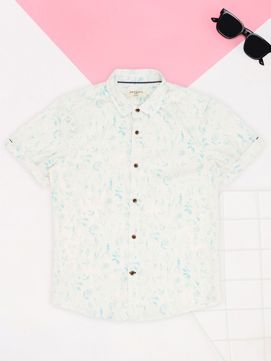 Pantaloons Junior Boys Floral Printed Party Shirt