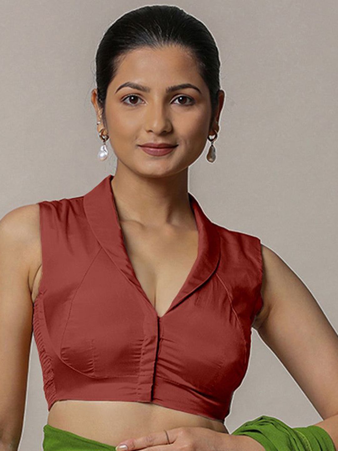 Binks Shawl-Neck Saree Blouse