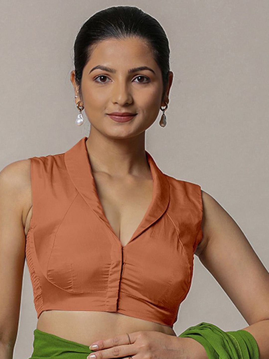 Binks Shawl-Neck Saree Blouse