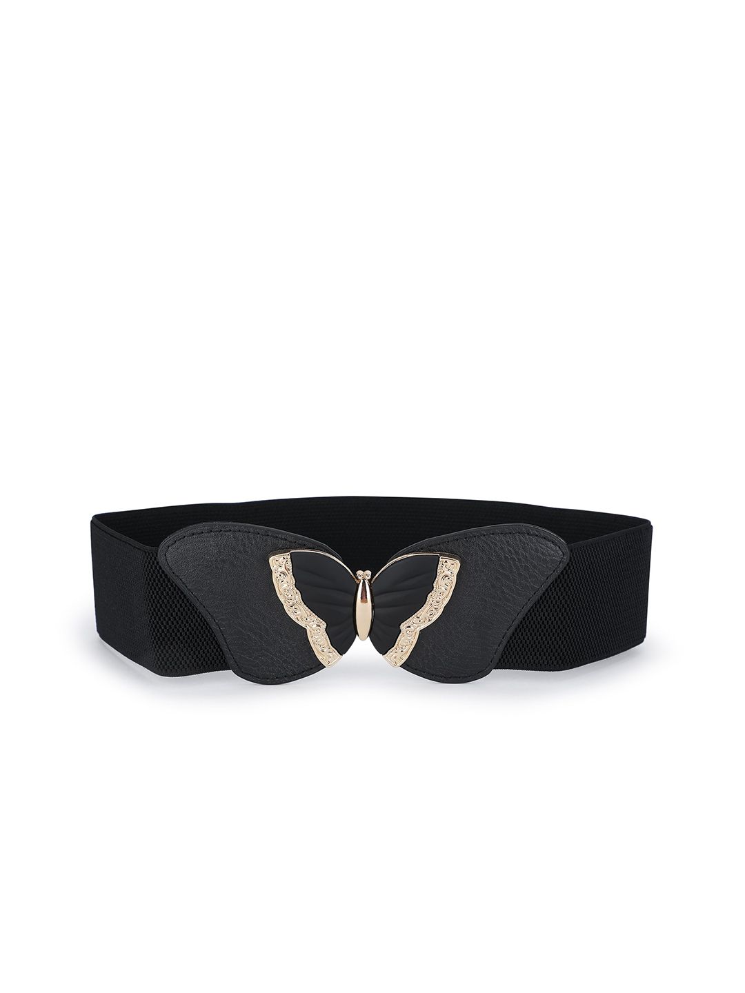 MICHAEL KOVLIN Girls Big Butterfly Corset Broad Black Gold Belt