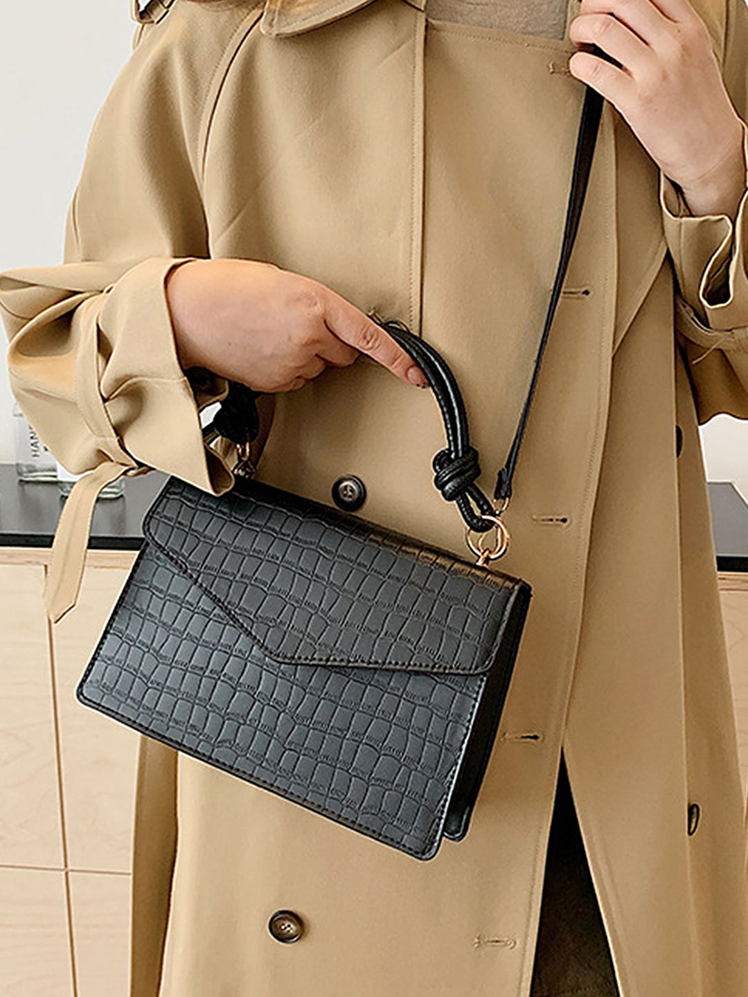 Buy LULU & SKY PU Bucket Shoulder Bag With Bow Detail -  - Accessories for Women