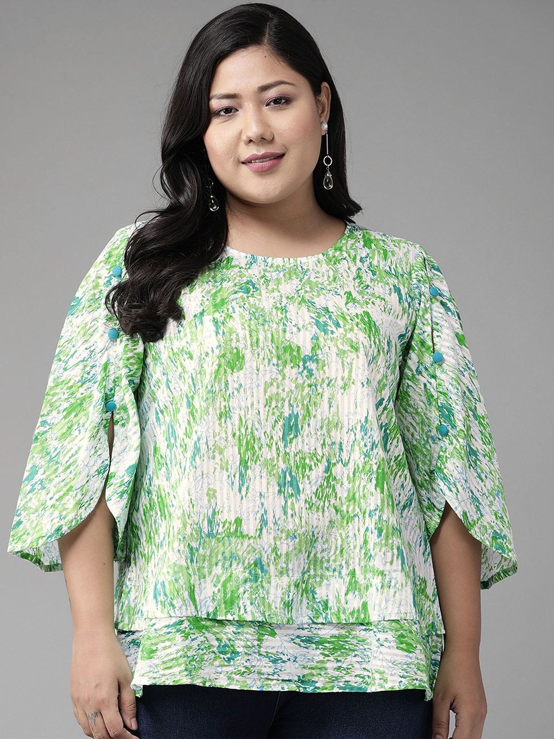 IKRASS Women Tie and Dye Printed Tops