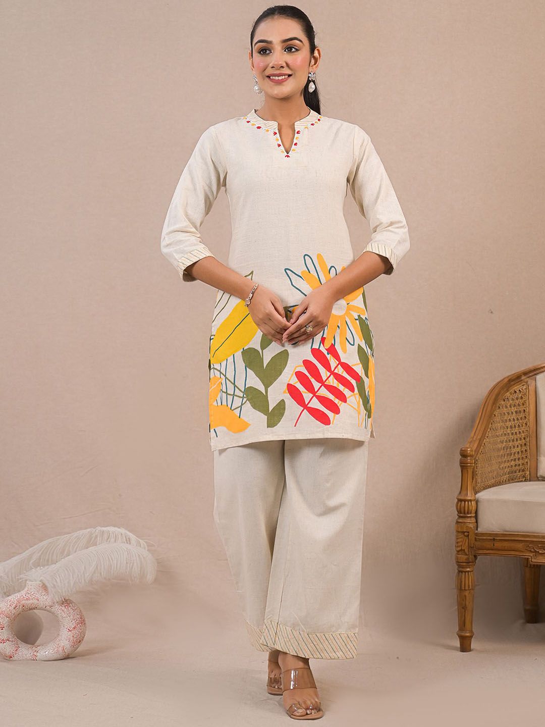 CHETI Printed Top & Trousers Co-Ords