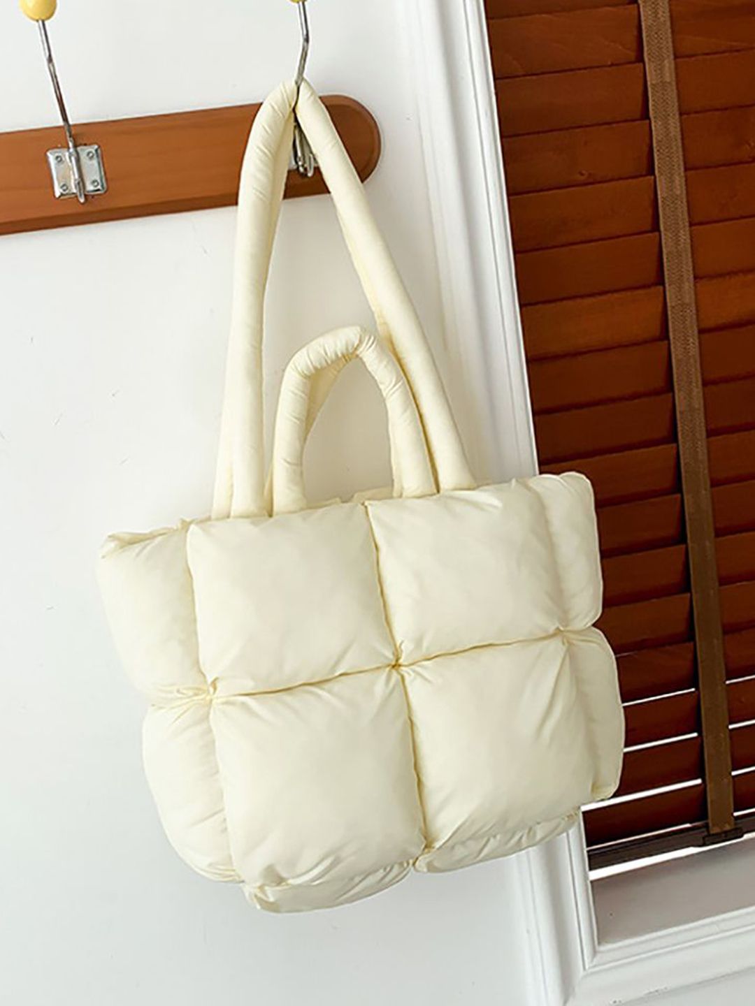 StyleCast x Revolte Quilted Cotton Oversized Shopper Tote Bag