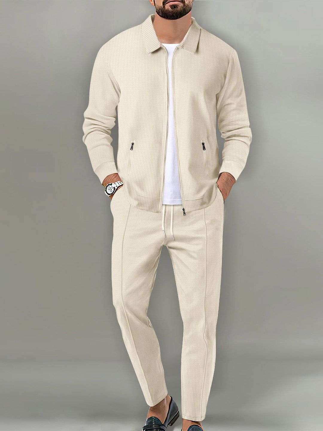 StyleCast x Revolte Shirt Collar Long Sleeves Shirt With Trouser