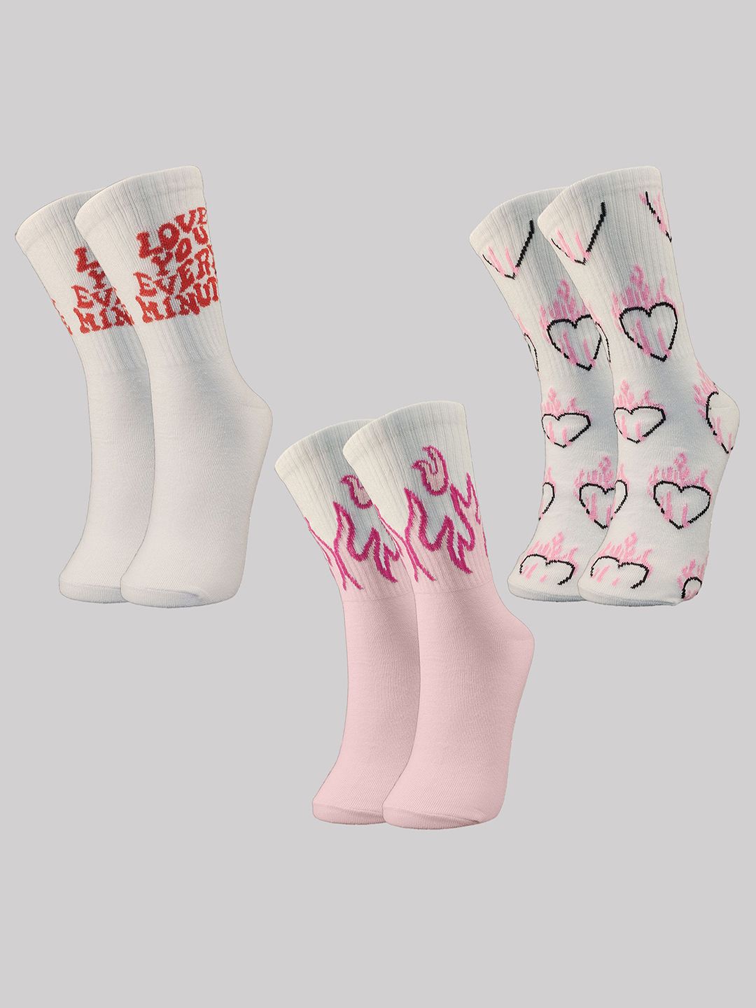 TRAZO Calf Length Multi Socks