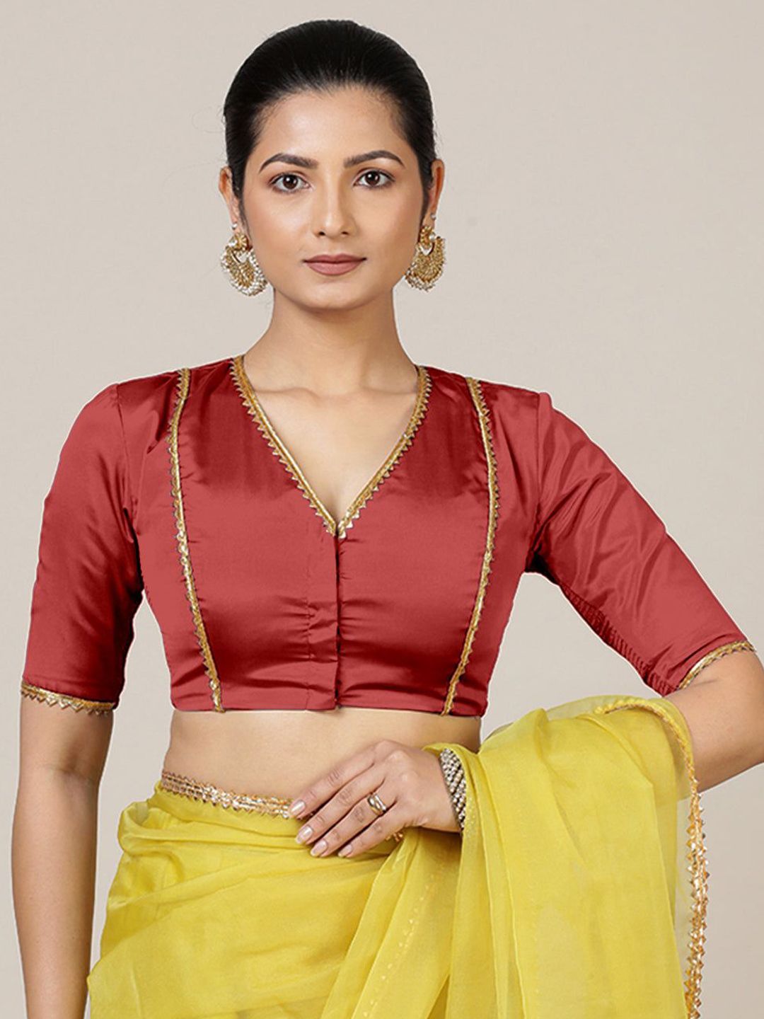 Binks Begum Embellished V Neck FlexiFit Saree Blouse