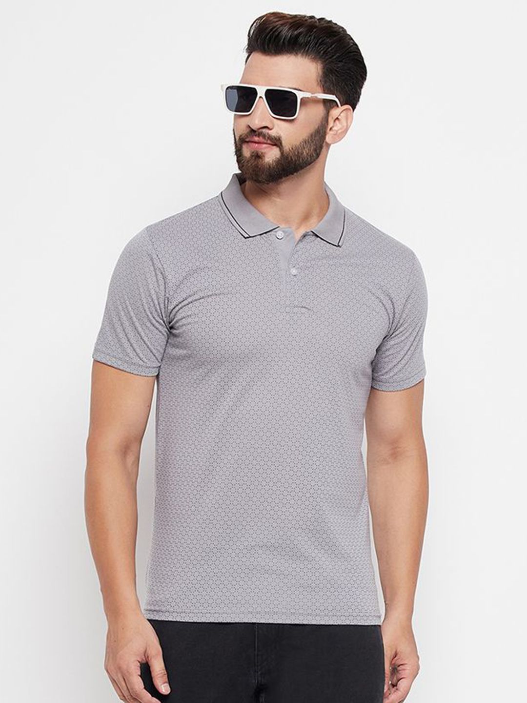 SZN Men Striped Polo Collar Pockets T-shirt
