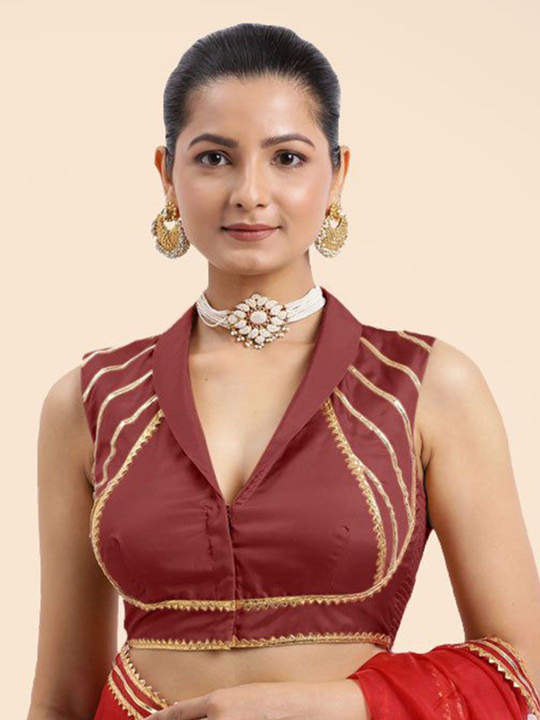 Avni Sleeveless Pure Cotton Flexi-Fit Saree Blouse