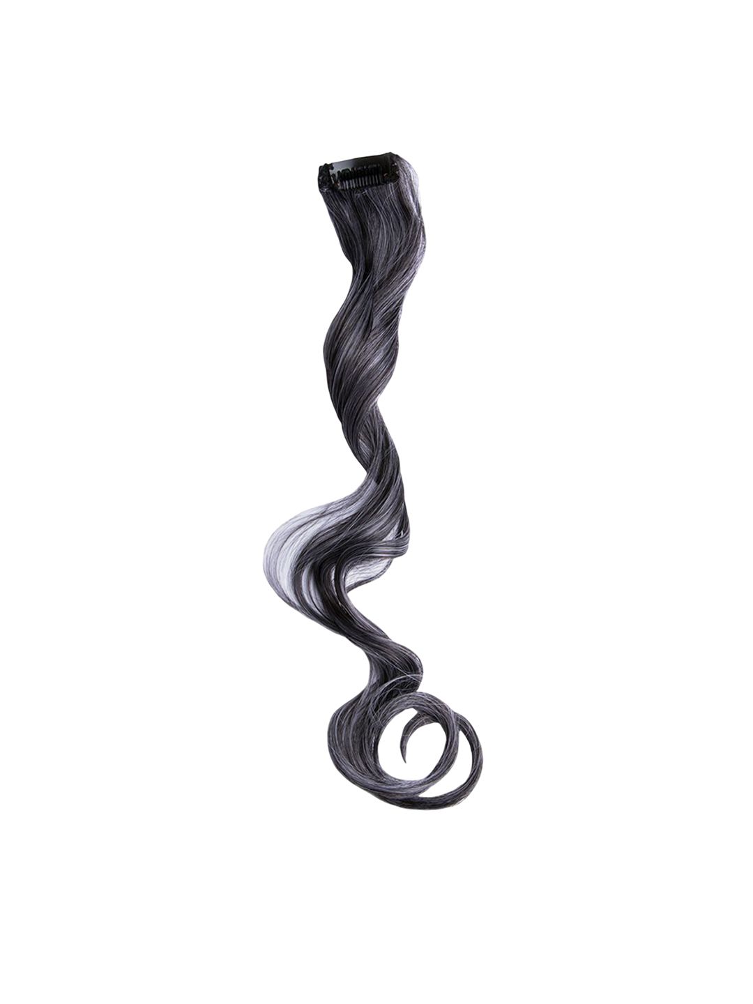 Stasia Street Curly Clip On Strands Premium Hair Extension Hair Colour - Salt And Pepper