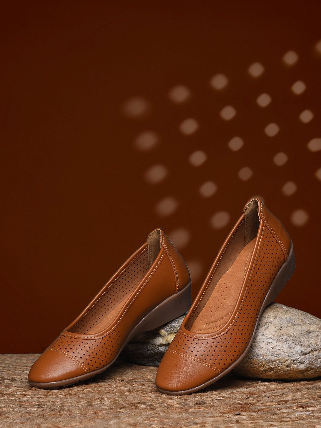 Buy Bata Women Textured Ballerinas -  - Footwear for Women