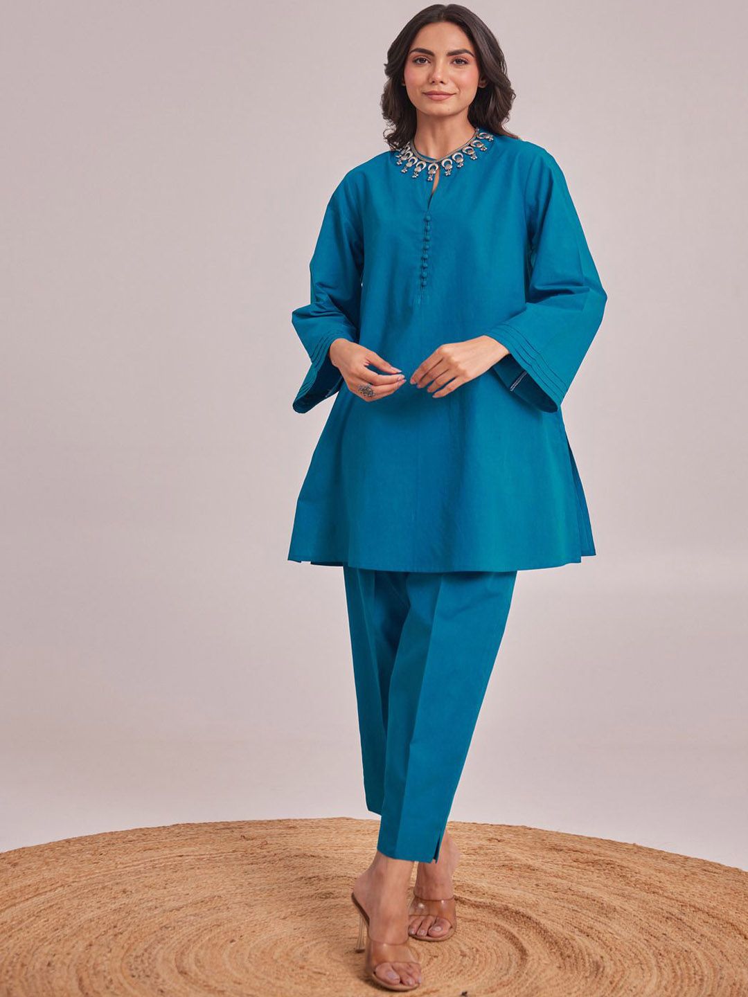 TARA-C-TARA Pure Cotton Top With Trouser Co-Ords