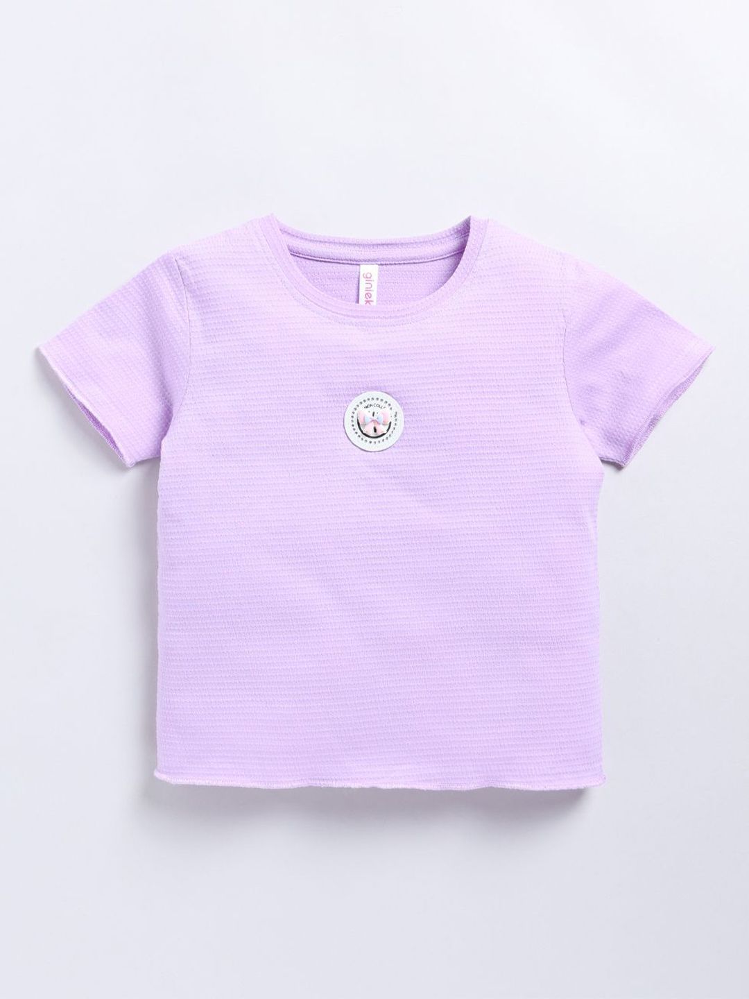 giniekids Girls Ribbed Pure Cotton Top