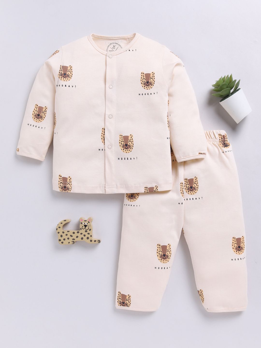Clt.s Unisex Kids Printed Shirt Pyjamas Pure Cotton Night suit