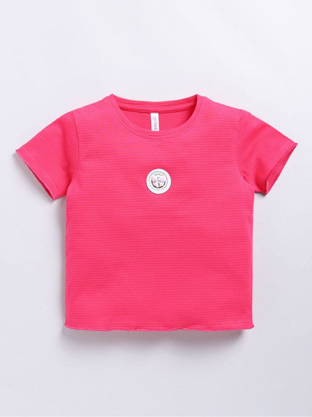 giniekids Solid Cotton Crop Top