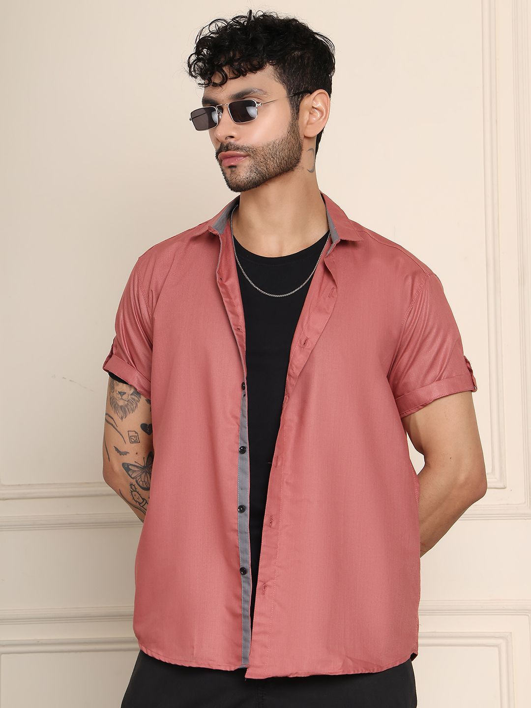 Tanip Men Sheer Casual Shirt