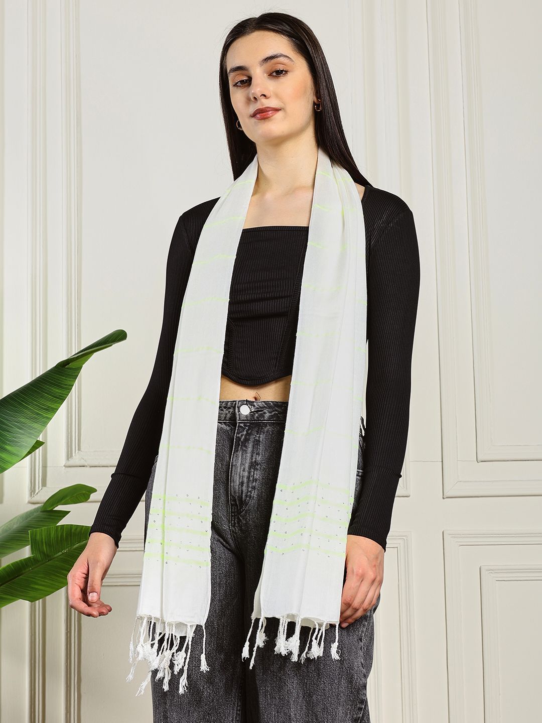 HANDICRAFT PALACE Women Striped Scarf