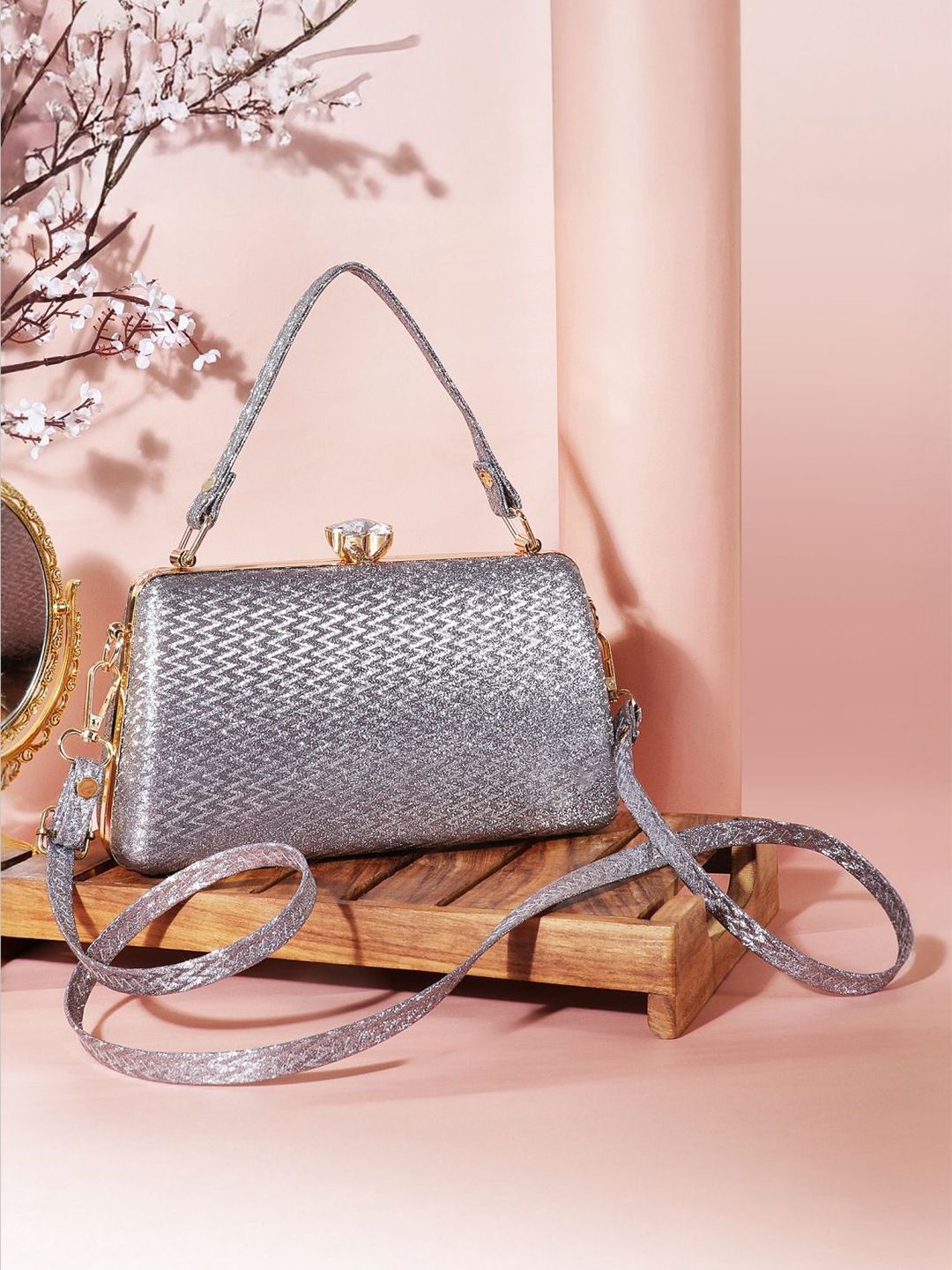 OSTY Textured Box Clutch