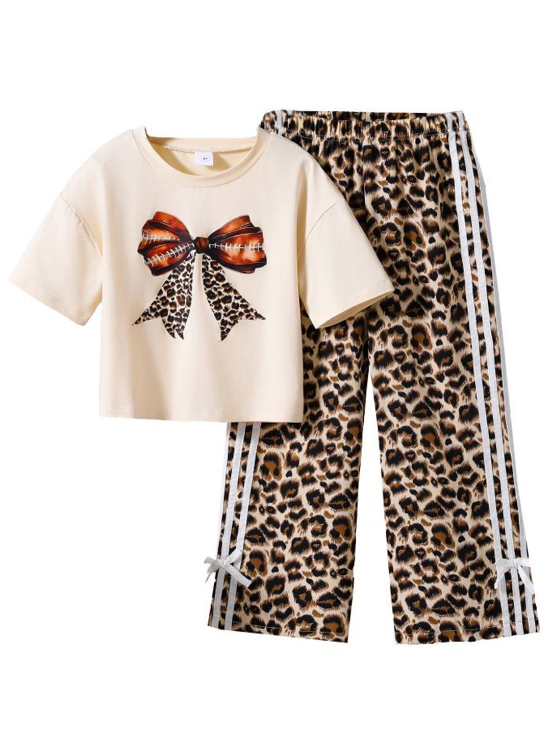StyleCast x Revolte Girls Animal Printed Tound Neck T shirt With Trousers