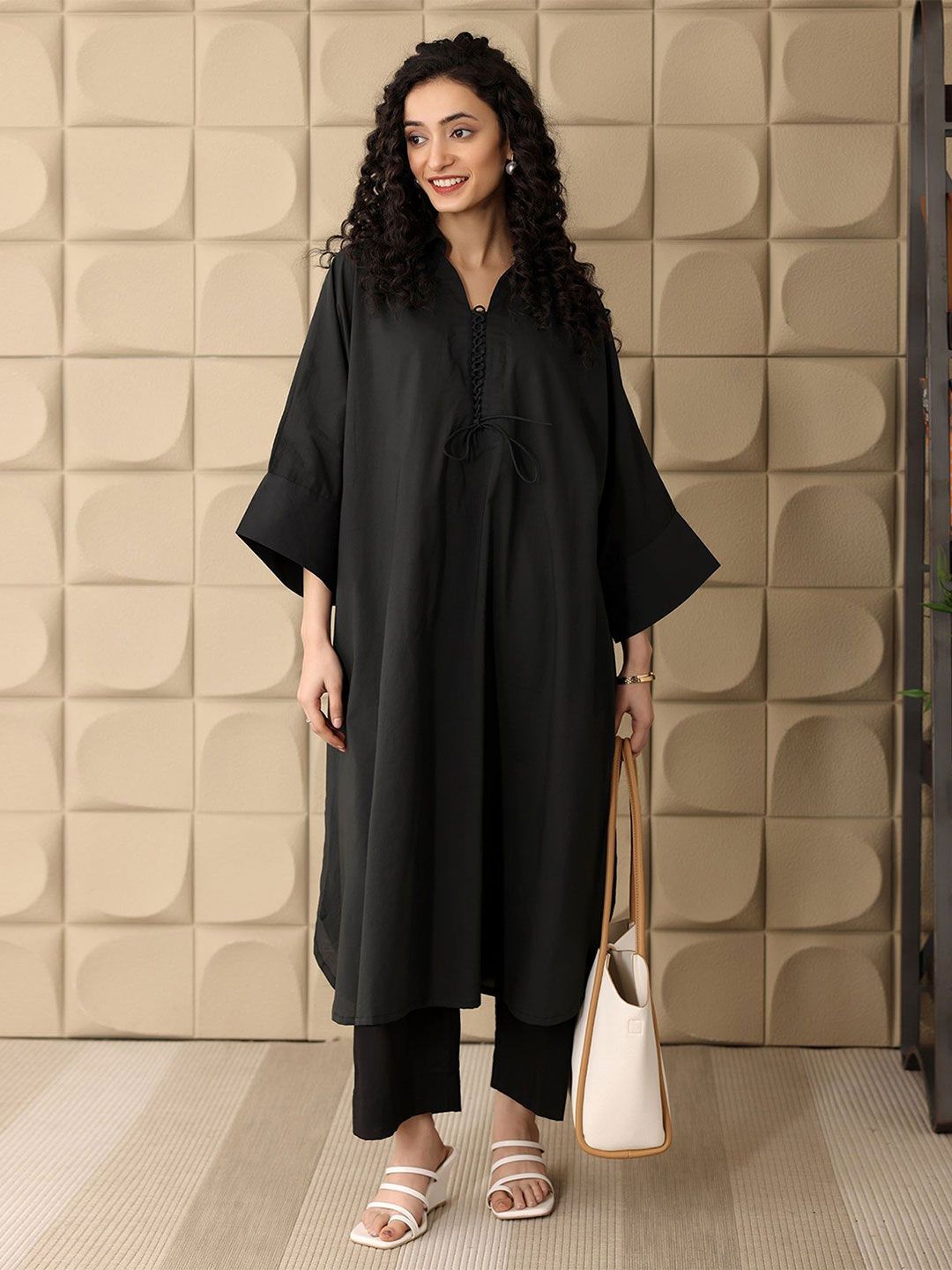 Ambraee Women Cotton Straight Kurta
