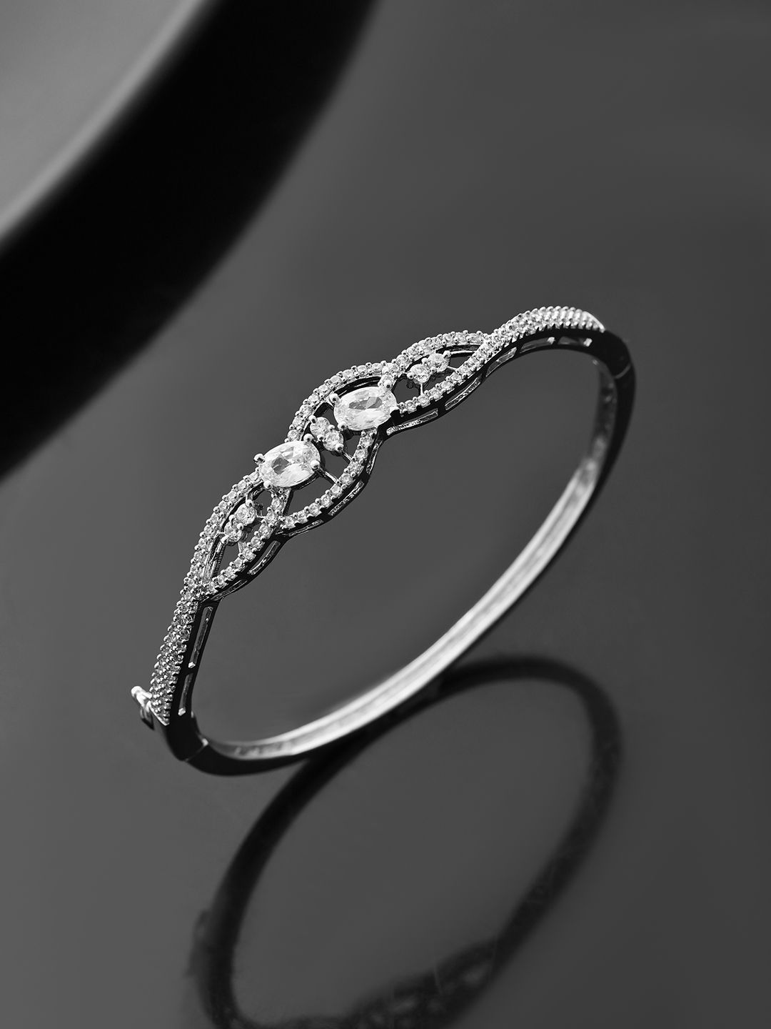 Sparkling Elegance Celestial Petals American Diamond Bracelet