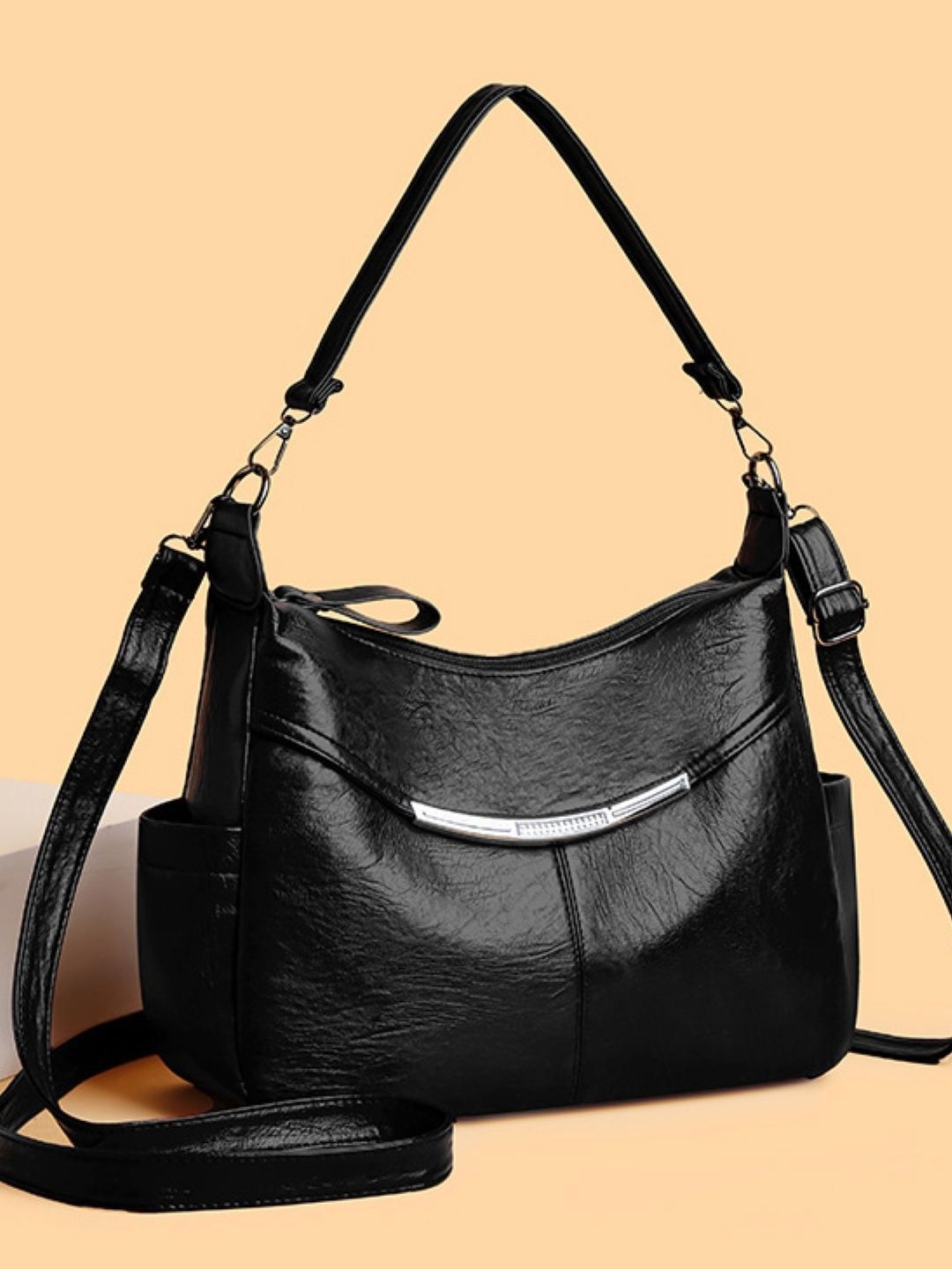 CORSICA Textured PU Structured Sling Bag