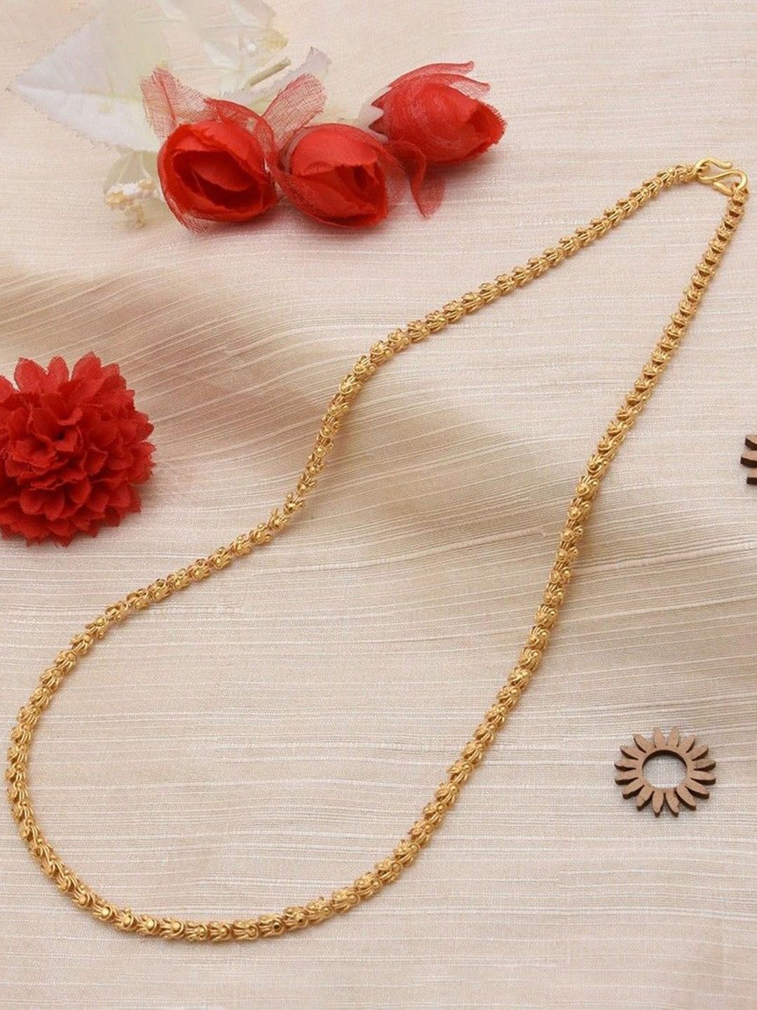 ELEGANTDREAM Gold-Plated Dashavataram Chain